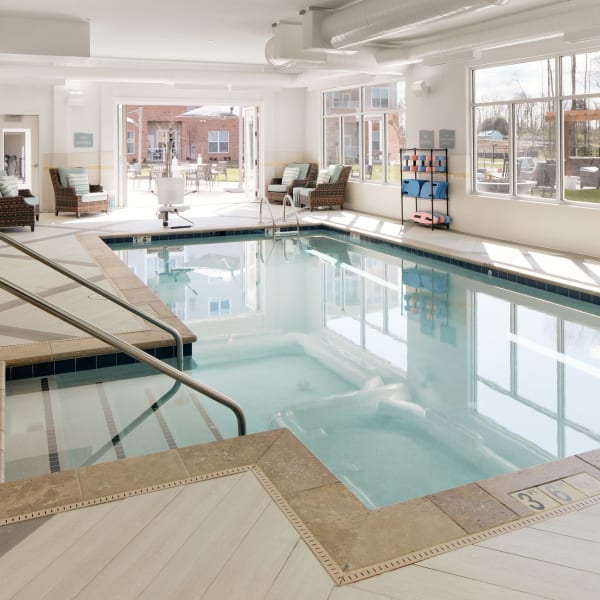 Indoor resort-style pool at Acclaim at Belmont Bay, Woodbridge, Virginia