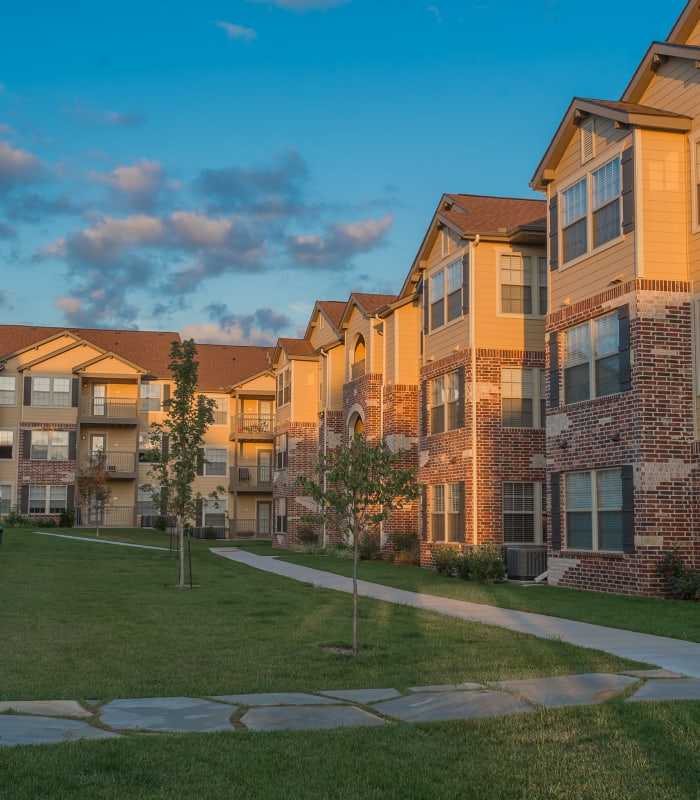 Front entrance to Portofino Apartments in Wichita, Kansas