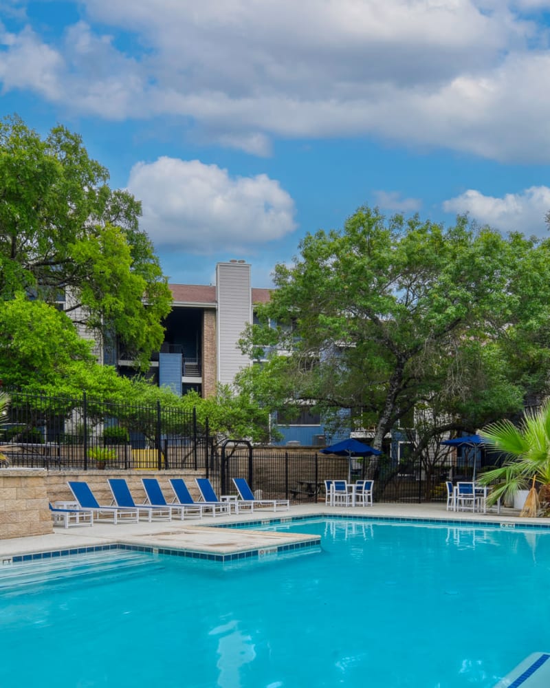 Swimming pool at Villas de Santa Fe in San Antonio, Texas