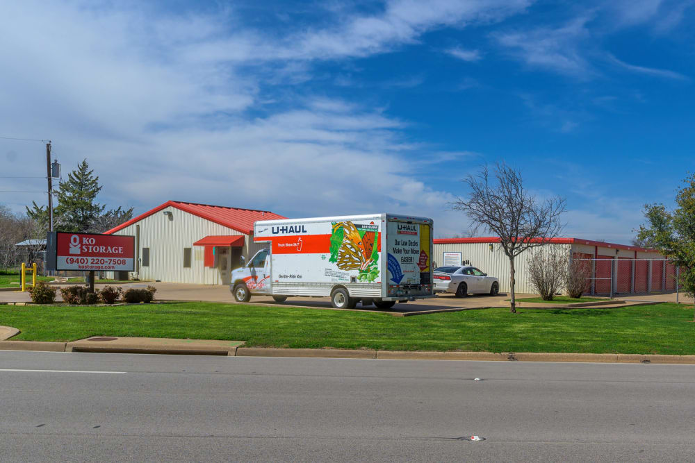 The KO logo for KO Storage in Wichita Falls, Texas.
