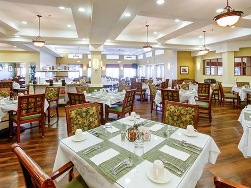 The dining room at The Iris Senior Living in Great Falls, Montana. 