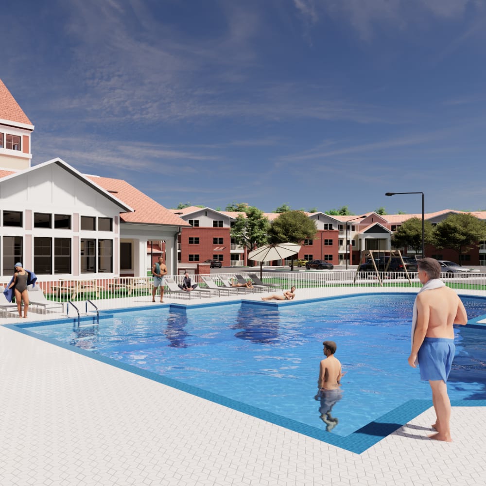 Luxury swimming pool at The Cove in Port St Lucie, Florida