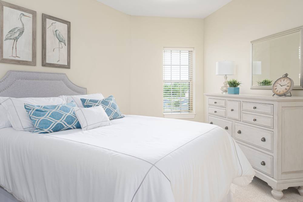 Cozy bedroom at Harmony at Chantilly in Herndon, Virginia