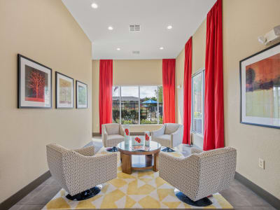 Clubhouse meeting nook at Anatole at City View in Lubbock, Texas