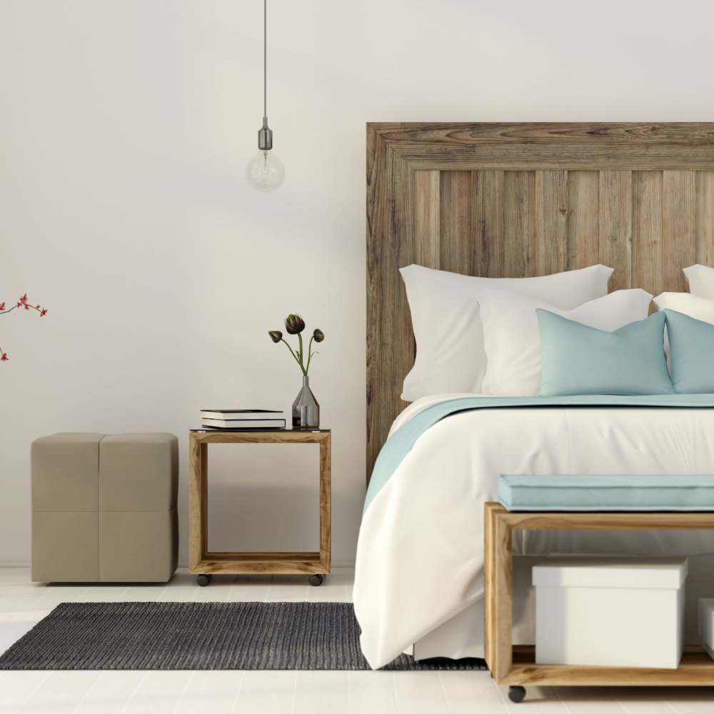 Bedroom with cozy bed and window at Aven Residences in Houston, Texas