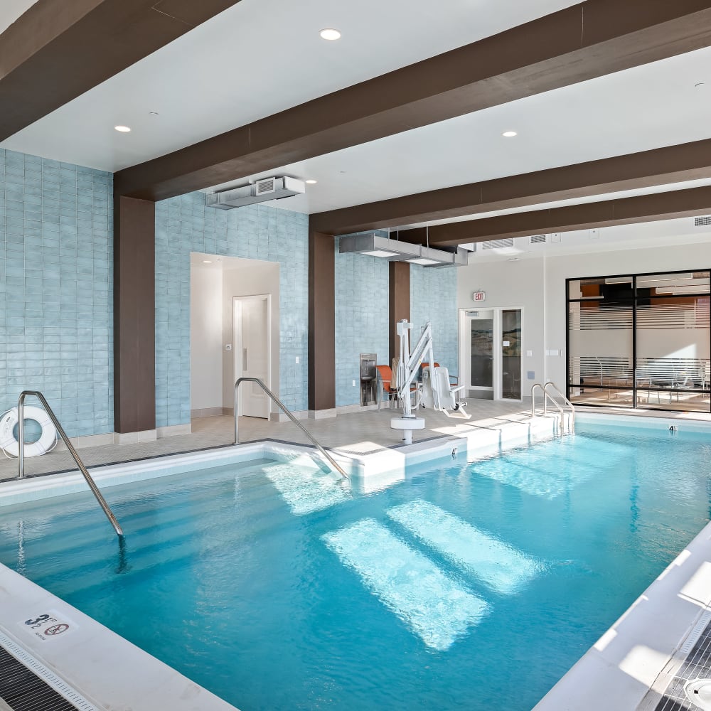 Indoor swimming pool at Anthology of Charlottesville in Charlottesville, Virginia