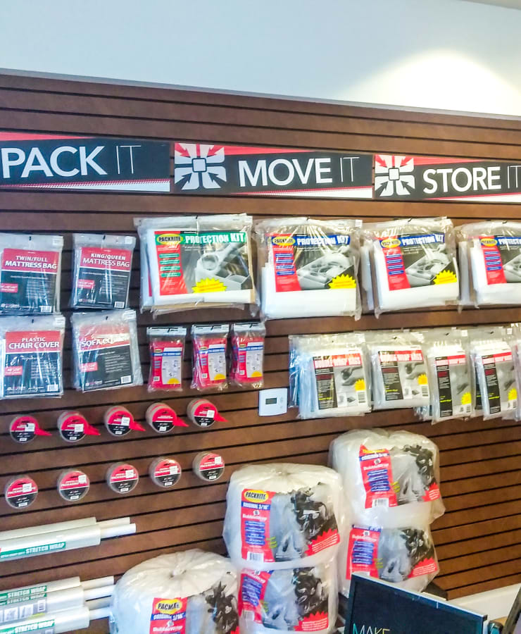 Packing supplies sold at StorQuest Self Storage in Carlsbad, California