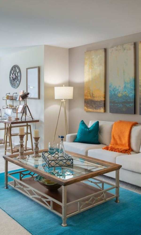 Comfortable living space at The Elms at Centreville in Centreville, Virginia