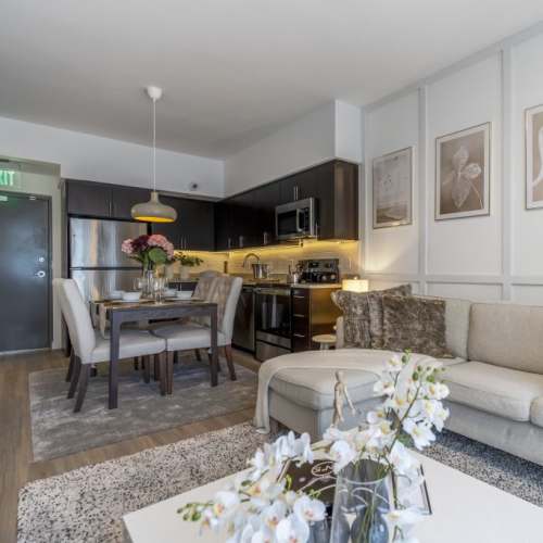 Open layout kitchen at Village at Tradition in Port Saint Lucie, Florida
