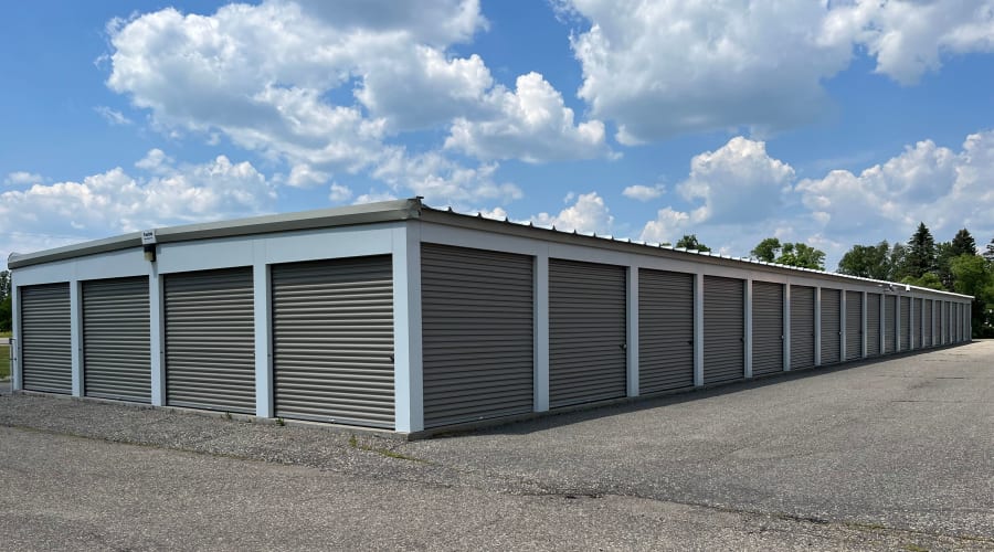 The drive-up storage units at KO Storage in Alexandria, Minnesota