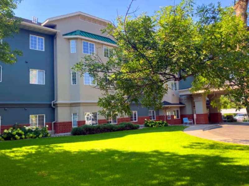 Exterior view of The Iris Senior Living in Great Falls, Montana. 