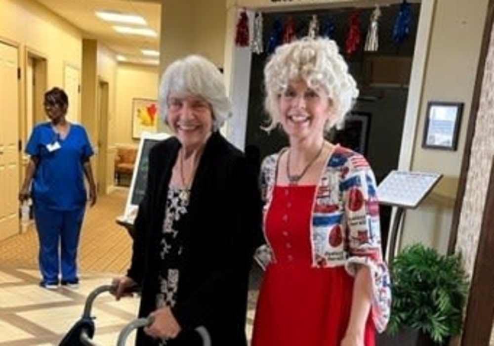 Resident ladies dressed up at Truewood by Merrill, Keller in Keller, Texas
