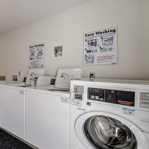 On-site laundry facility at Edwards Crossing II in Beaver, West Virginia