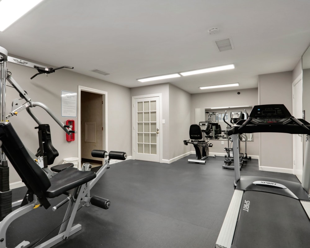 Fitness center at Peppertree Apartments in Winchester, Virginia