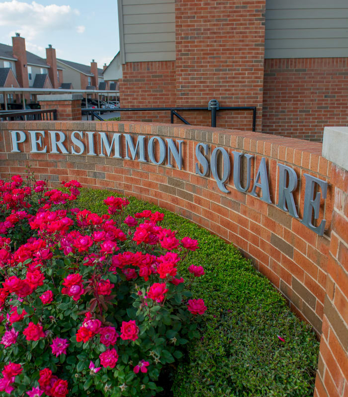 Sign at Persimmon Square Apartments in Oklahoma City, Oklahoma