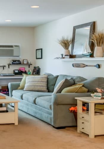 Cozy living room at Brinley Manor in Bradley Beach, New Jersey