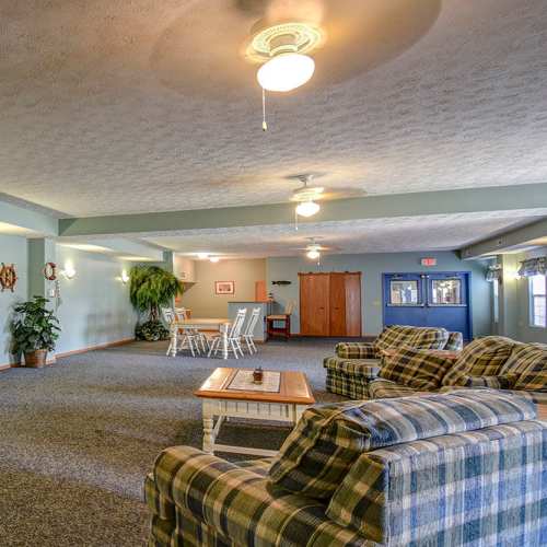 Community room at Providence Greene I in Wheeling, West Virginia