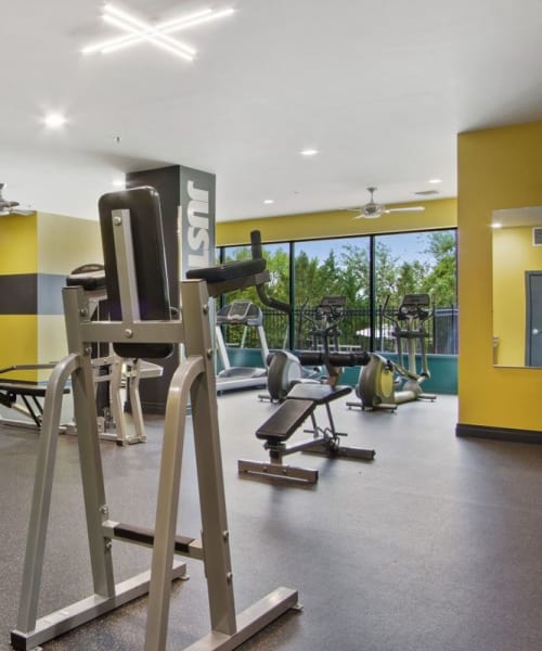 Fitness center at Tribeca at Camp Springs in Camp Springs, Maryland