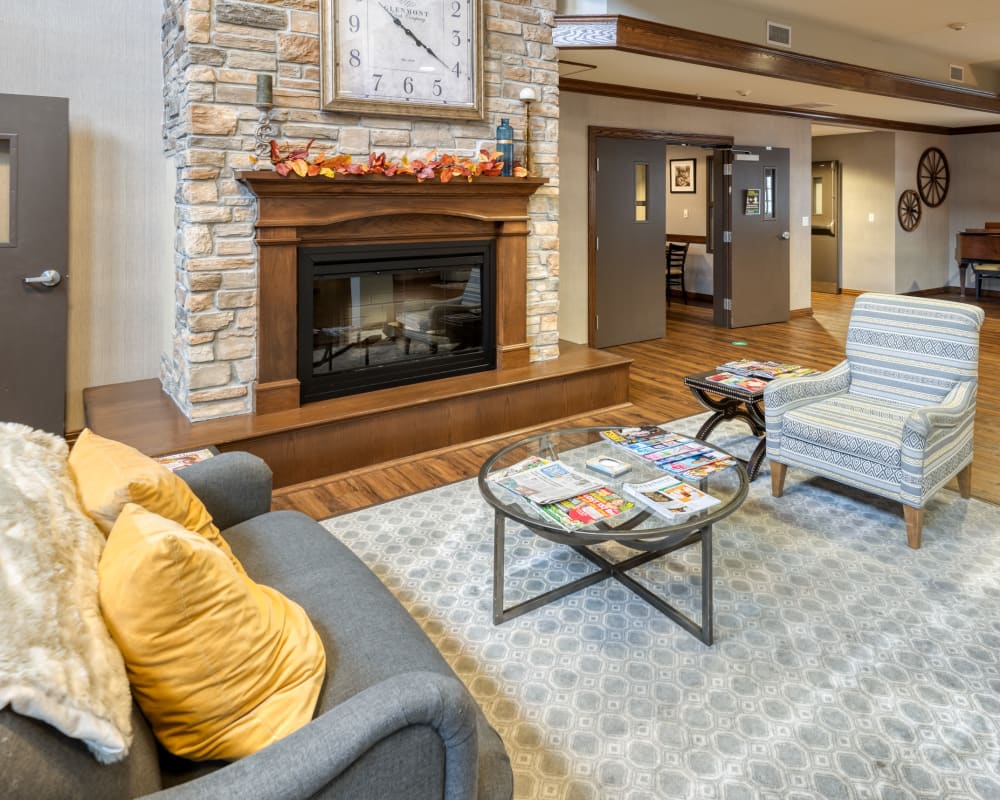 Reception area at Addington Place of Shiloh in Shiloh, Illinois