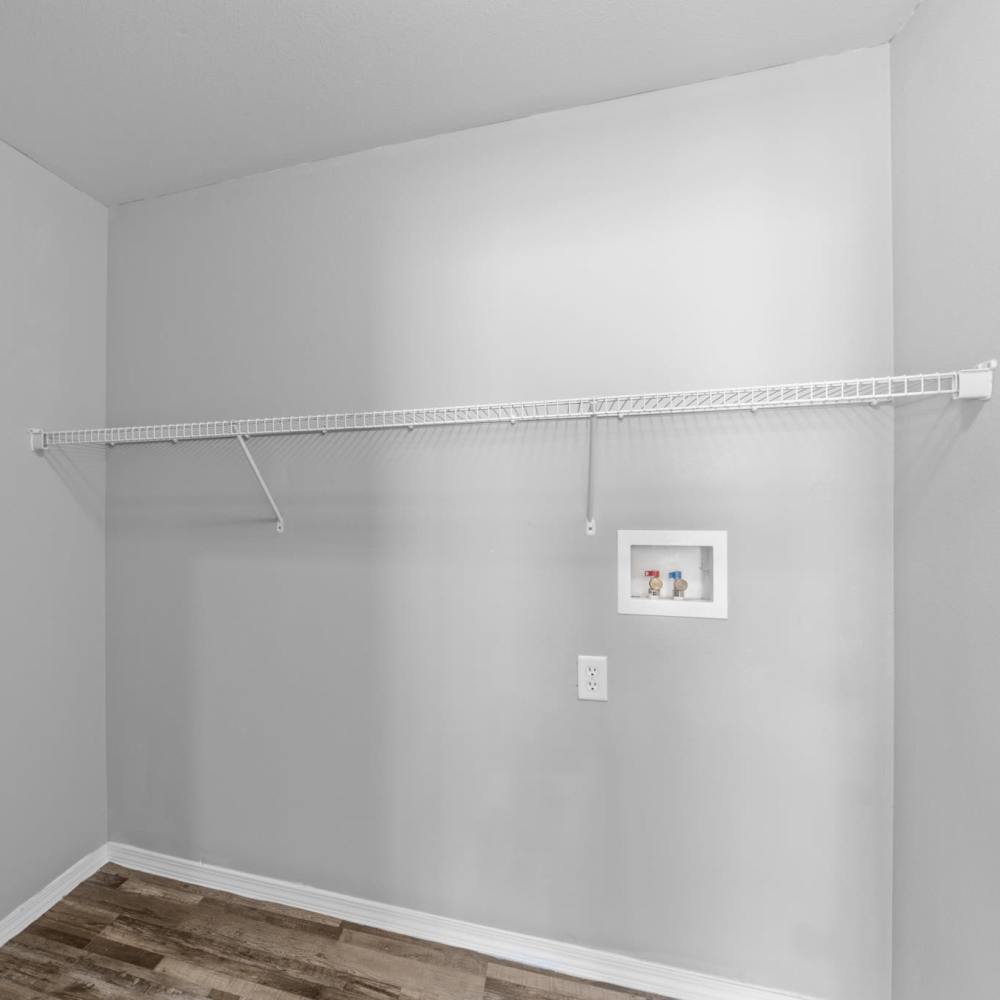 Closets in an apartment at Burkburnett Residences in Burkburnett, Texas