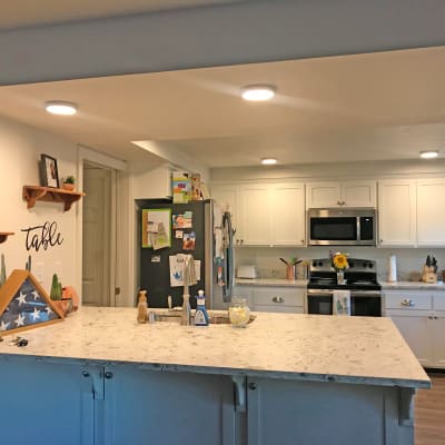 A furnished kitchen in a home at The Bricks in Joint Base Lewis McChord, Washington