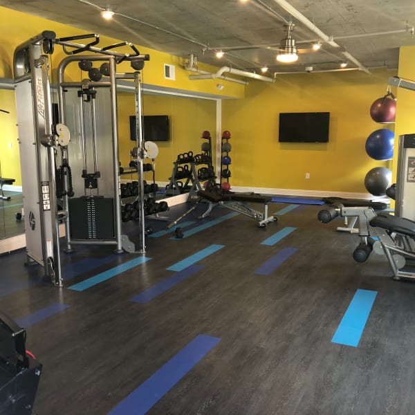 24-Hour fitness center at The Collection at American Tobacco Center, Richmond, Virginia