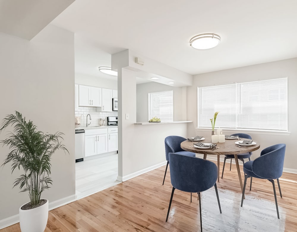 Large dining space at Eagle Rock Apartments at North Plainfield in North Plainfield, New Jersey