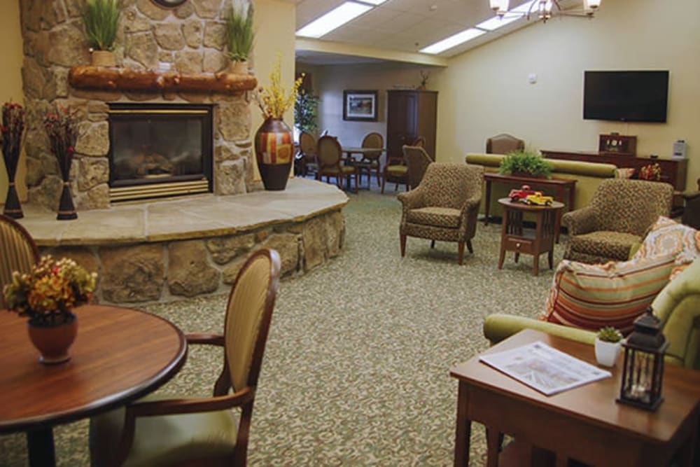 Spacious dining room at Absaroka Senior Living in Cody, Wyoming.