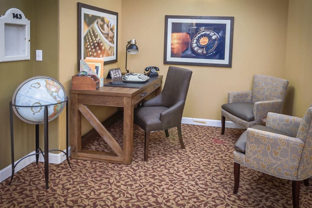 Activity room at Evergreen Memory Care in Eugene, Oregon.