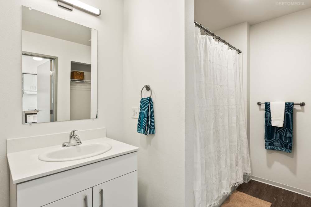 Spacious bathroom at Koz on State in Salem, Oregon