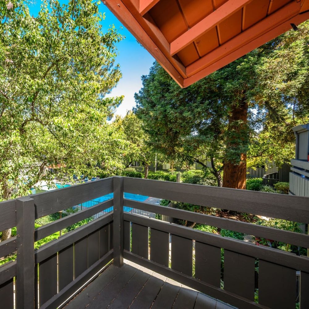 Balcony in unit at Vista in San Jose, California
