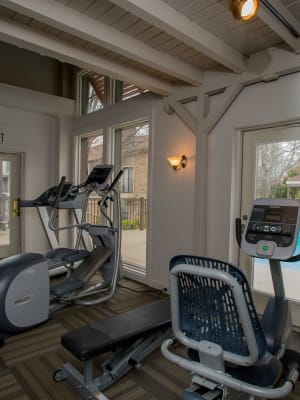 Fitness center at Polo Run Apartments in Tulsa, Oklahoma