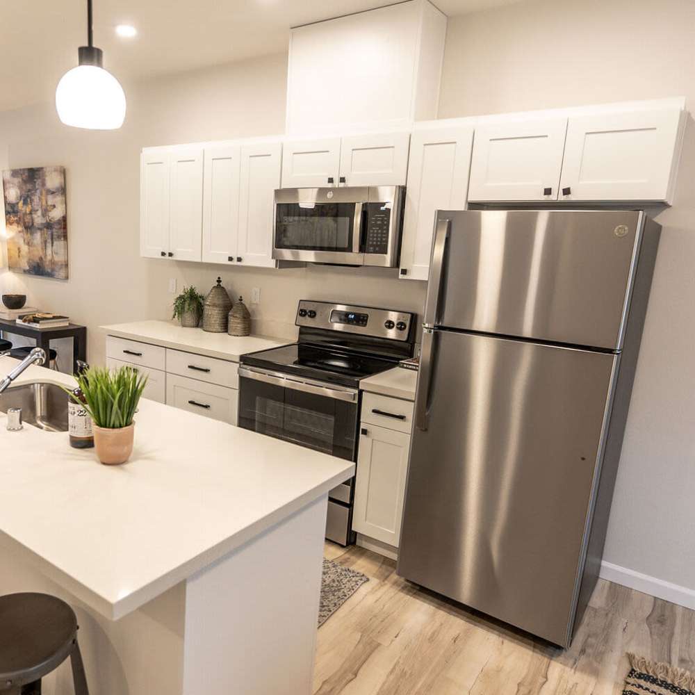 Stainless-steel appliance kitchen at 4315 S. Alder in Tacoma, Washington