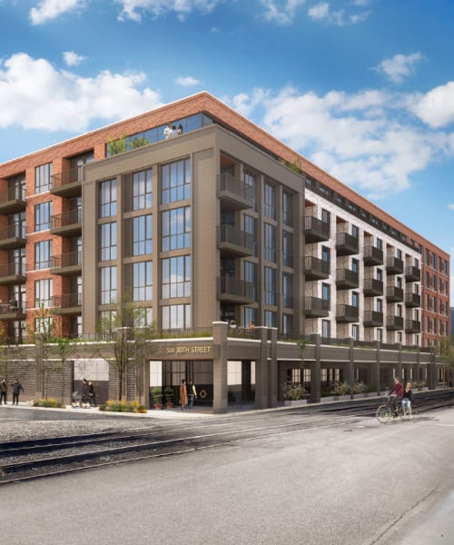 Street view of The Alexandra at The Maxx and The Alexandra in Pittsburgh, Pennsylvania