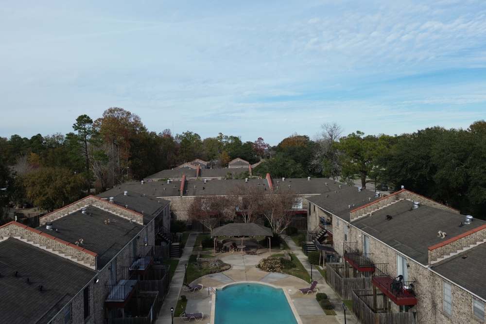 Ariel view of the community at Towne Oaks in Baton Rouge, Louisiana