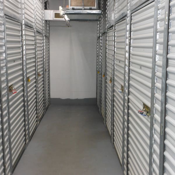 Climate controlled indoor storage lockers at StorQuest Self Storage in Sarasota, Florida