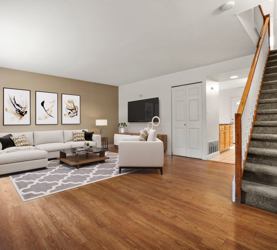 Lovely model bedroom at President Village in Fall River, Massachusetts