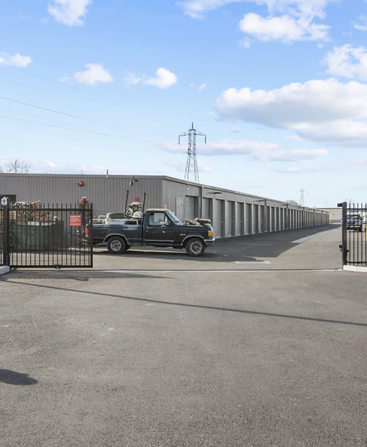 The security gate at StorQuest Self Storage in Sacramento, California
