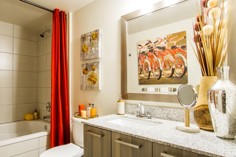 Bathroom at Luzano in Pompano Beach, Florida
