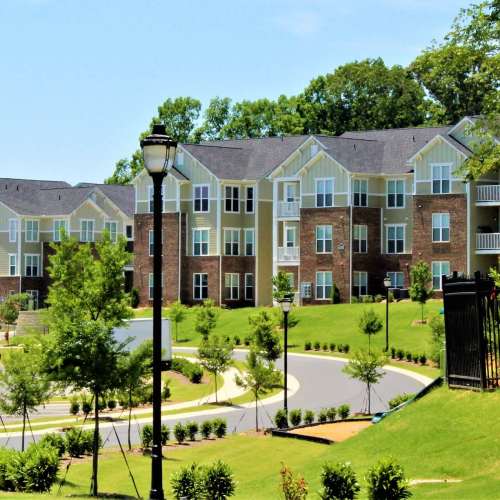 Exterior shot of an apartment at Seasons at Poplar Tent in Concord, North Carolina