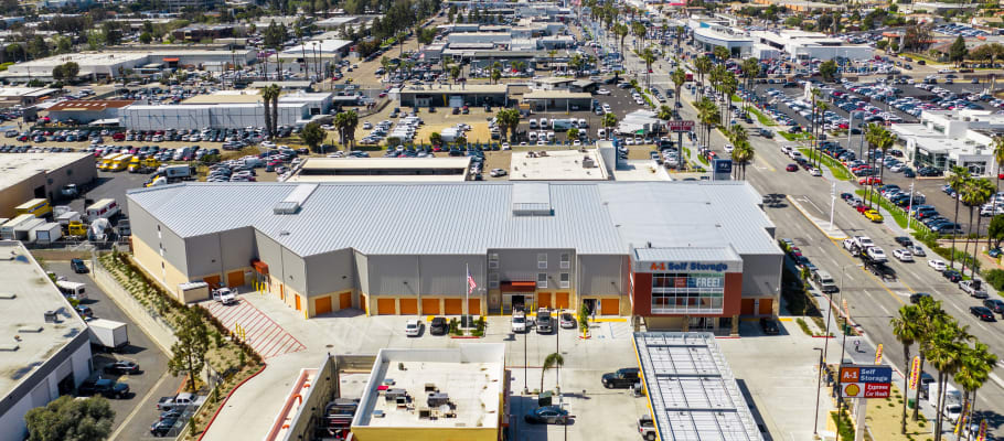 Aerial view of A-1 Self Storage in San Jose