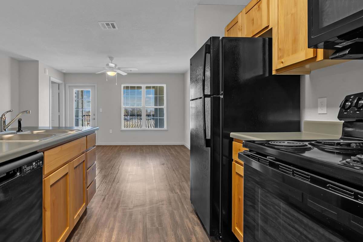 Upgraded modern kitchen at Whittier Heights in Tulsa, Oklahoma 