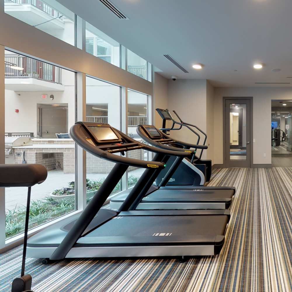 Community fitness center at Howell Uptown in Dallas,Texas
