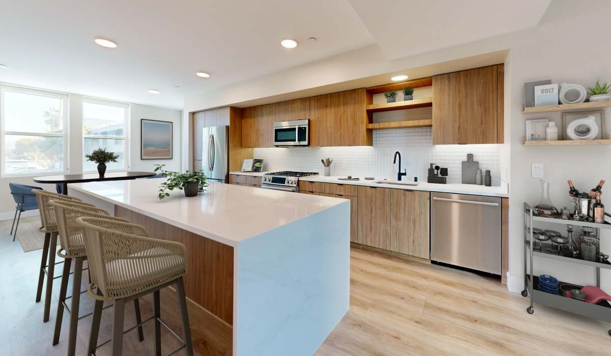 Well-lit kitchen at Prado West in Dana Point,California