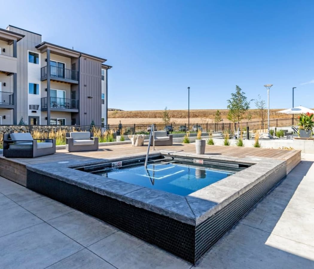 Hot tub at The Wyatt Apartments in Fort Collins, Colorado