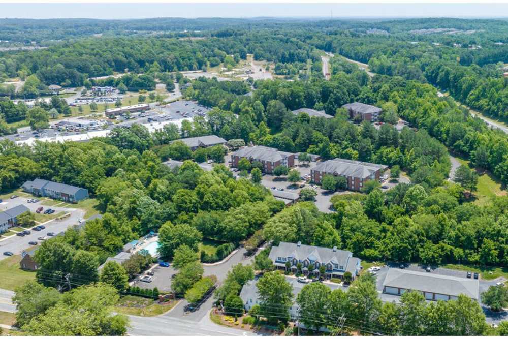 Wide aerial view of Heritage in Hillsborough, North Carolina