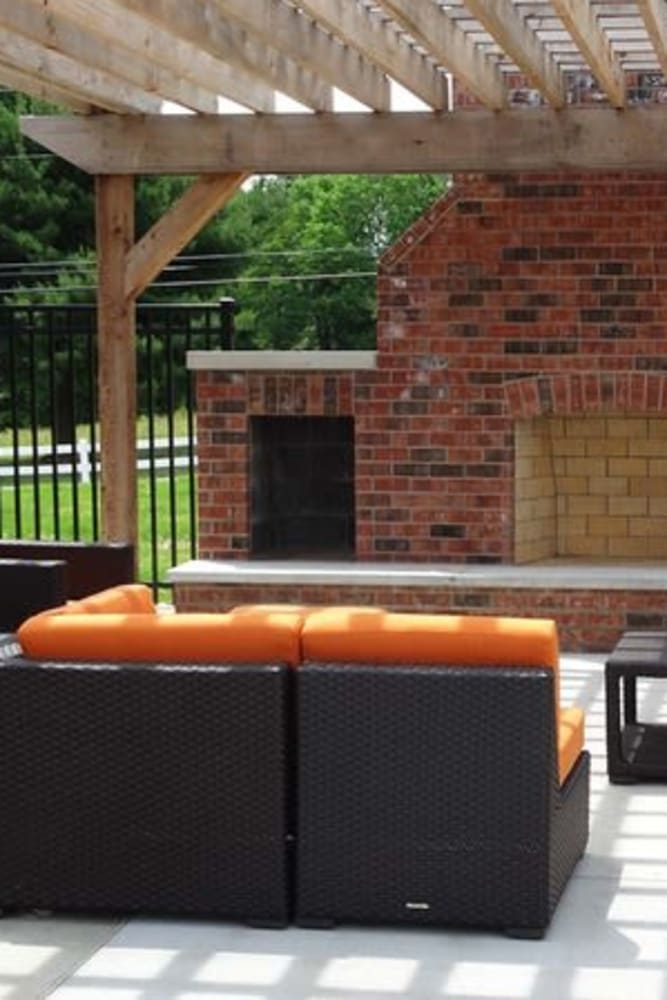 Resident fireplace at Oak Grove Crossing Apartments in Newburgh, Indiana