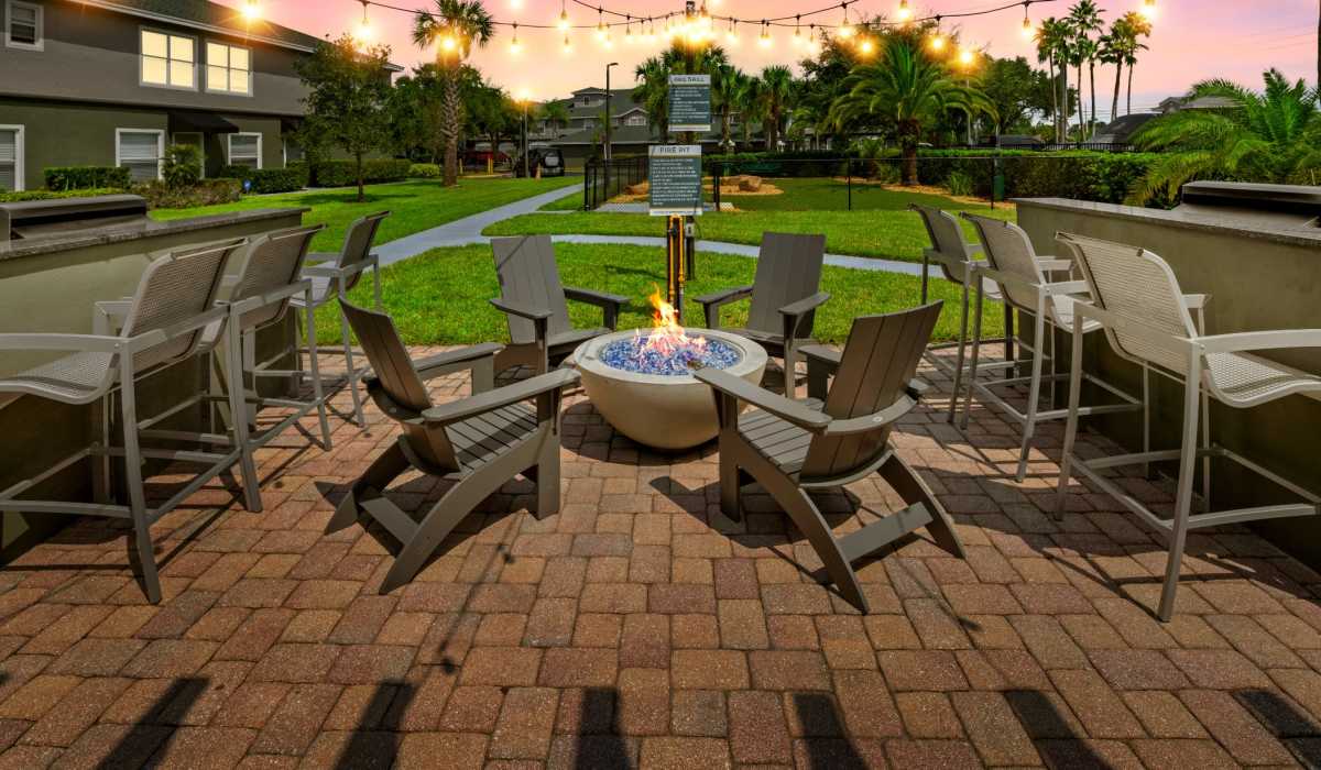 Community firepit at Pointe Parc at Avalon in Orlando, Florida