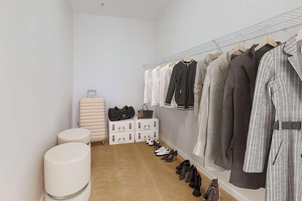 Apartment closet at The Union in Portland, Oregon