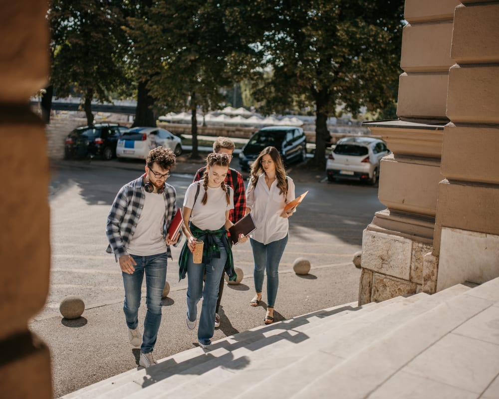  Students walking to class at The Griff in Columbus, Ohio